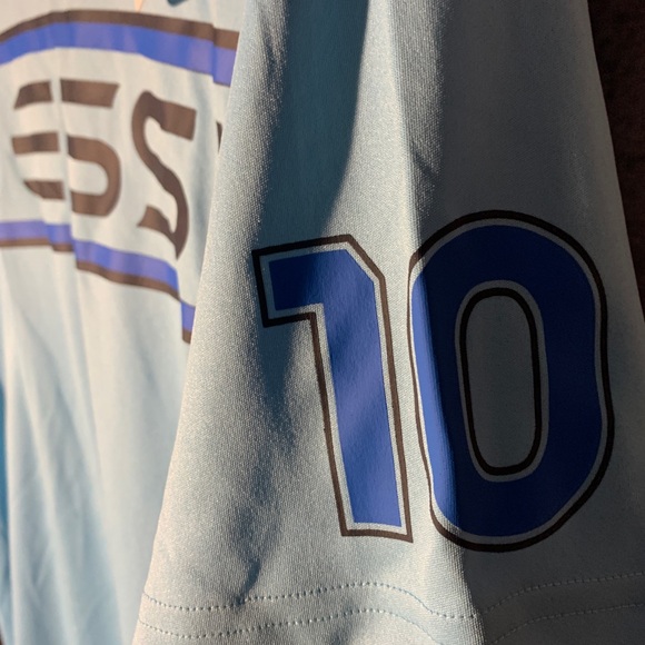 Messi Mens Blue Short Sleeve Breathable Polyester Athletic Jersey Top Size Large - Picture 4 of 7